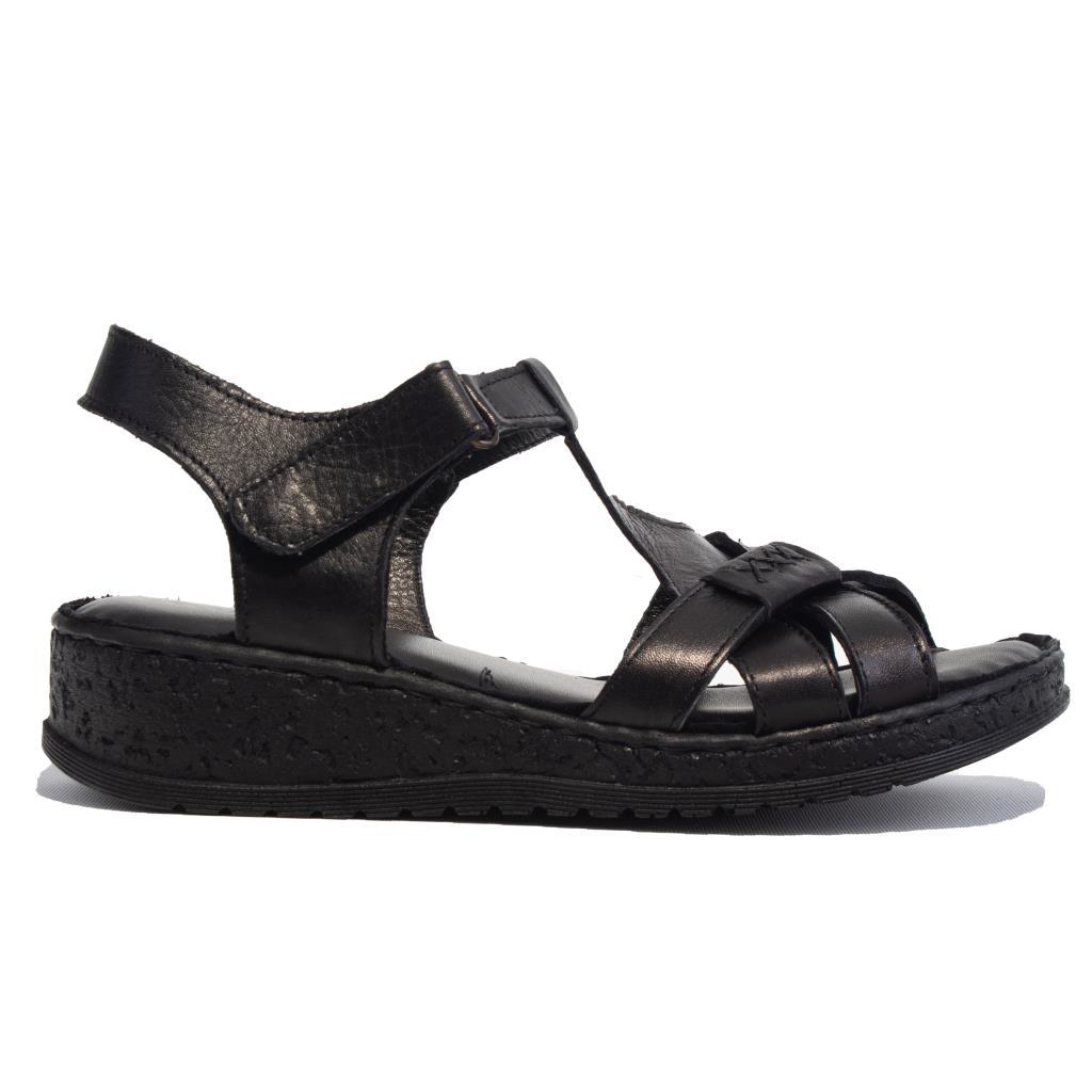 Dagoster Dza07-60021011 Siyah Günlük Ortopedik Deri Kadın Sandale Dagoster Dza07-60021011 Siyah Günlük Ortopedik Deri Kadın Sandale