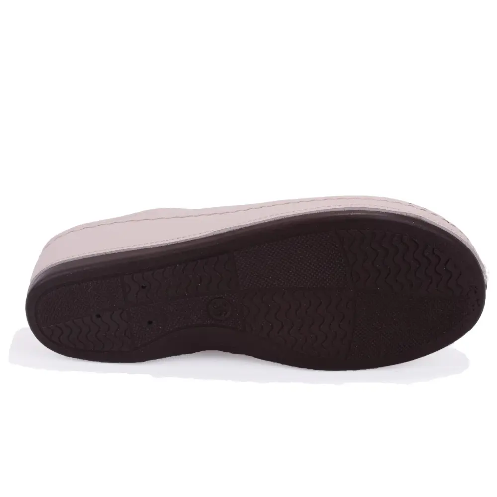 Dagoster DZA37-1803 Bej Günlük Ortopedik Burun Kapalı Kadın Terli