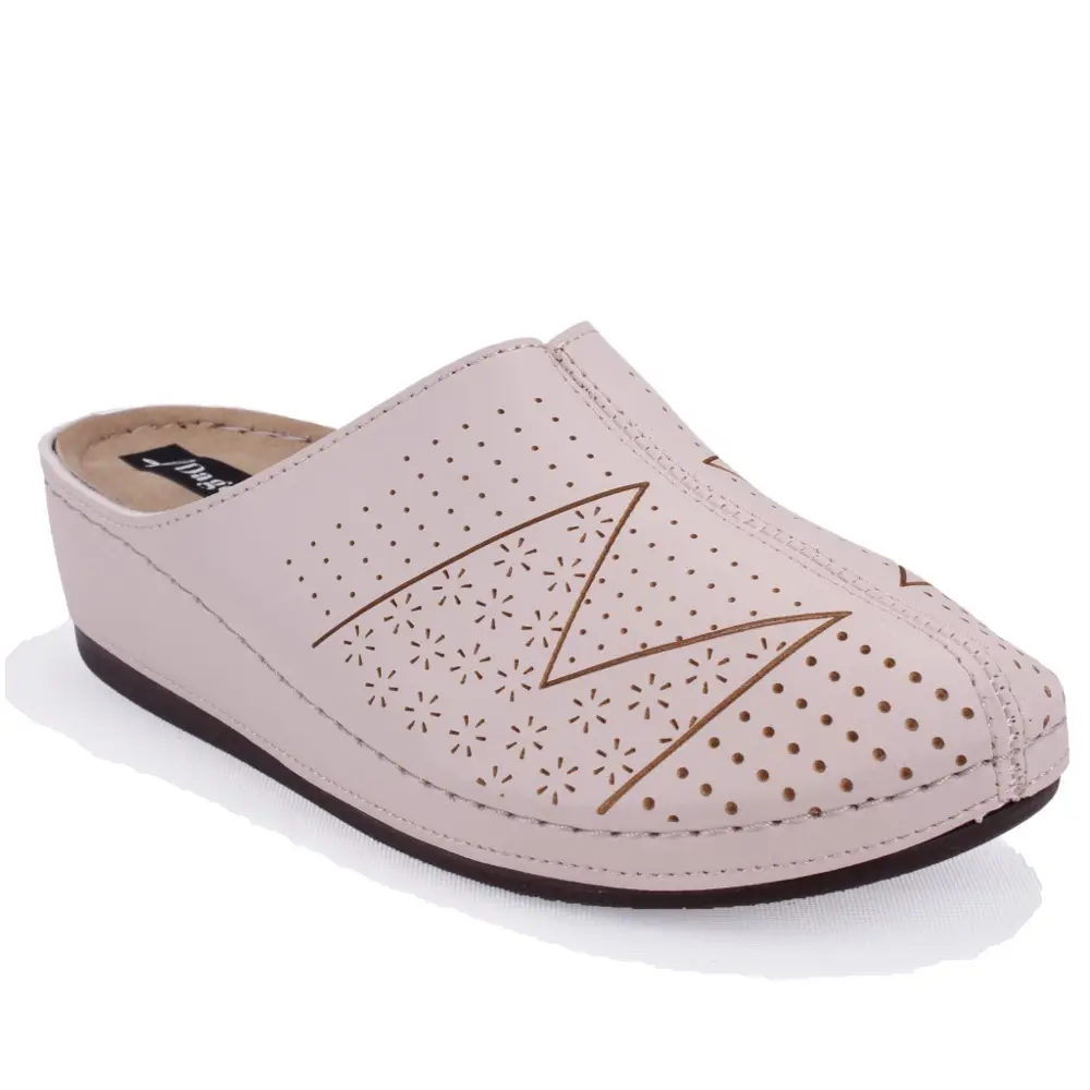 Dagoster DZA37-1803 Bej Günlük Ortopedik Burun Kapalı Kadın Terli