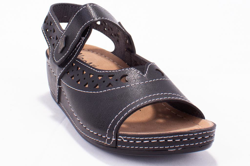 Dagoster  Dza37-1818 Siyah Günlük Ortopedik Kadınsandalet