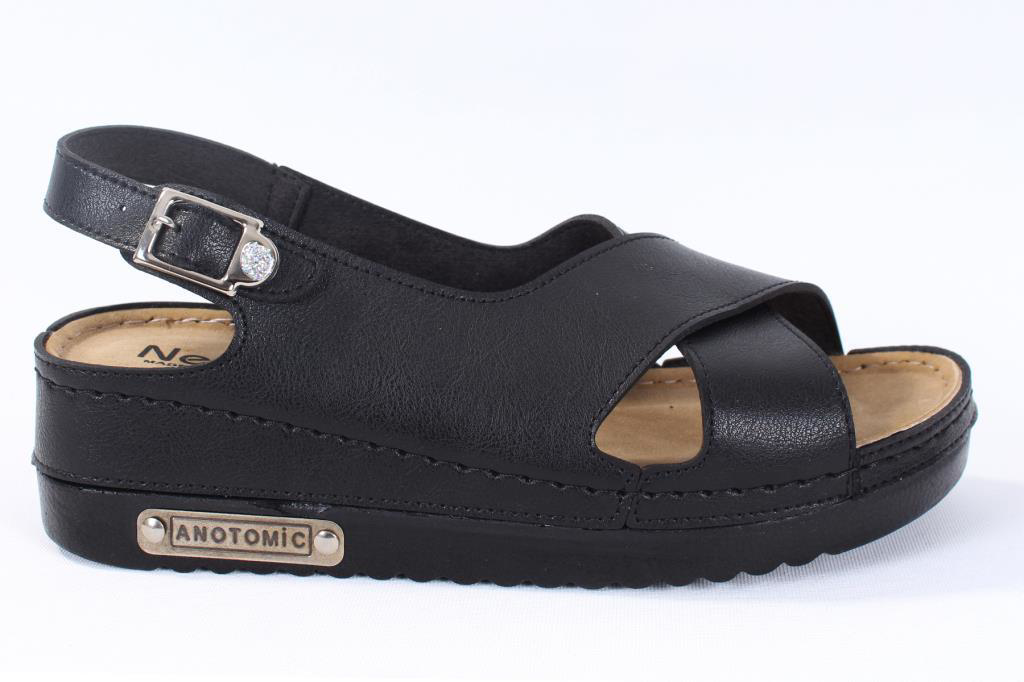 Dagoster  Dza37-3031 Siyah Günlük Ortopedik Kadın Sandalet