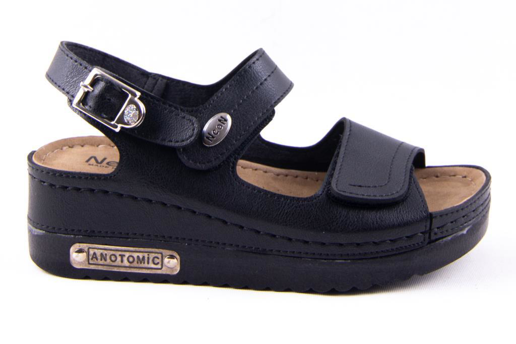 Dagoster  Dza37-3014 Siyah Günlük Ortopedik Kadin Sandalet