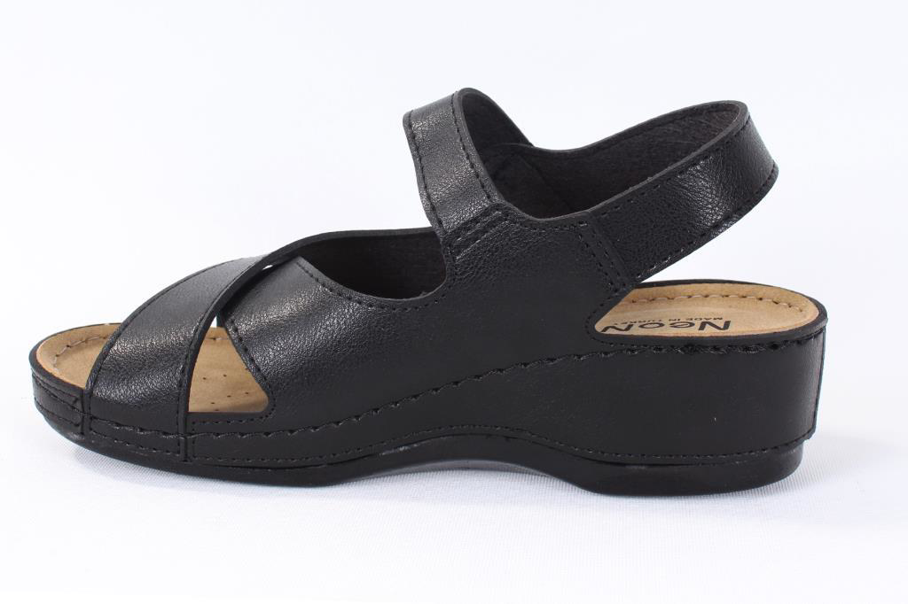 Dagoster  Dza37-1810 Siyah Günlük Ortopedik Kadın Sandalet