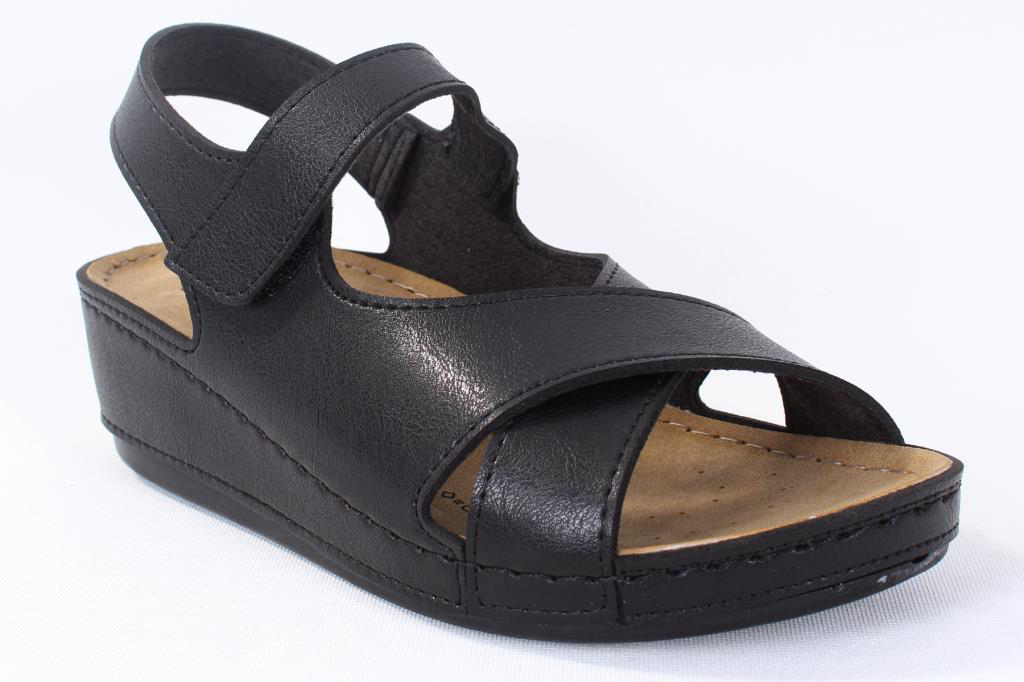 Dagoster  Dza37-1810 Siyah Günlük Ortopedik Kadın Sandalet
