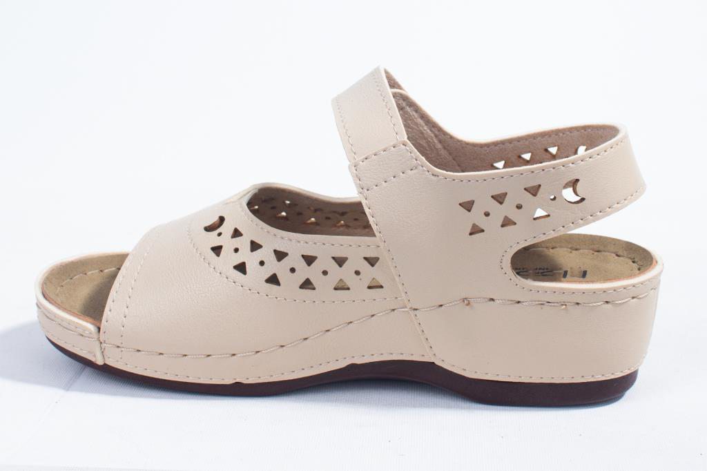 Dagoster  Dza37-1818 Bej Günlük Ortopedik Kadın Sandalet