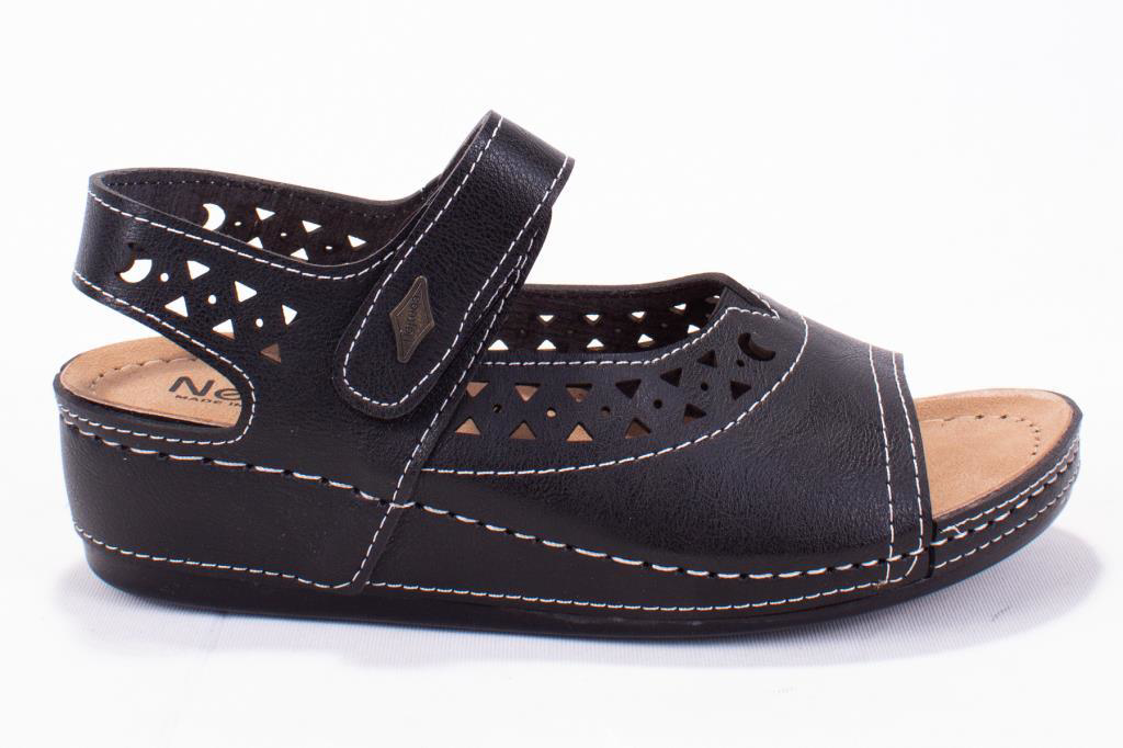 Dagoster  Dza37-1818 Siyah Günlük Ortopedik Kadınsandalet