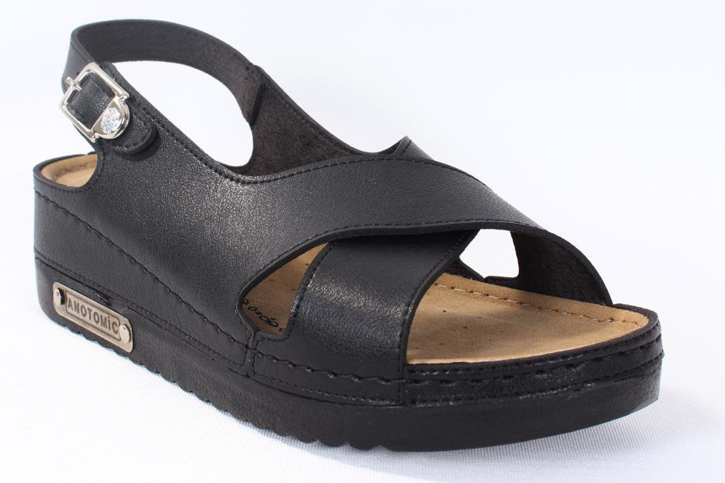 Dagoster  Dza37-3031 Siyah Günlük Ortopedik Kadın Sandalet