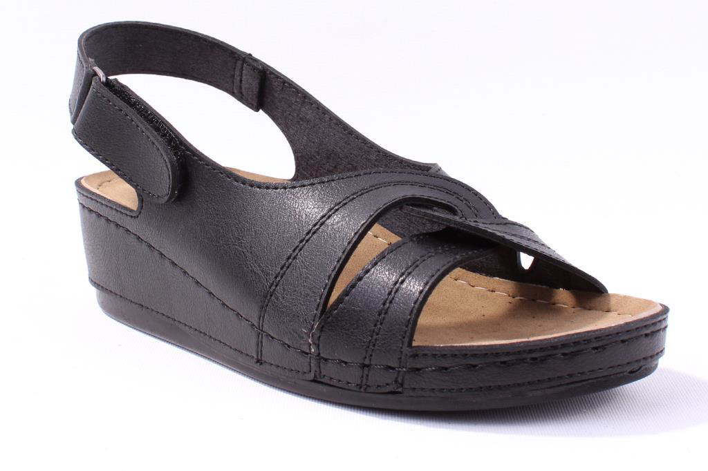 Dagoster  Dza37-1817 Siyah Günlük Ortopedik Kadın Sandalet