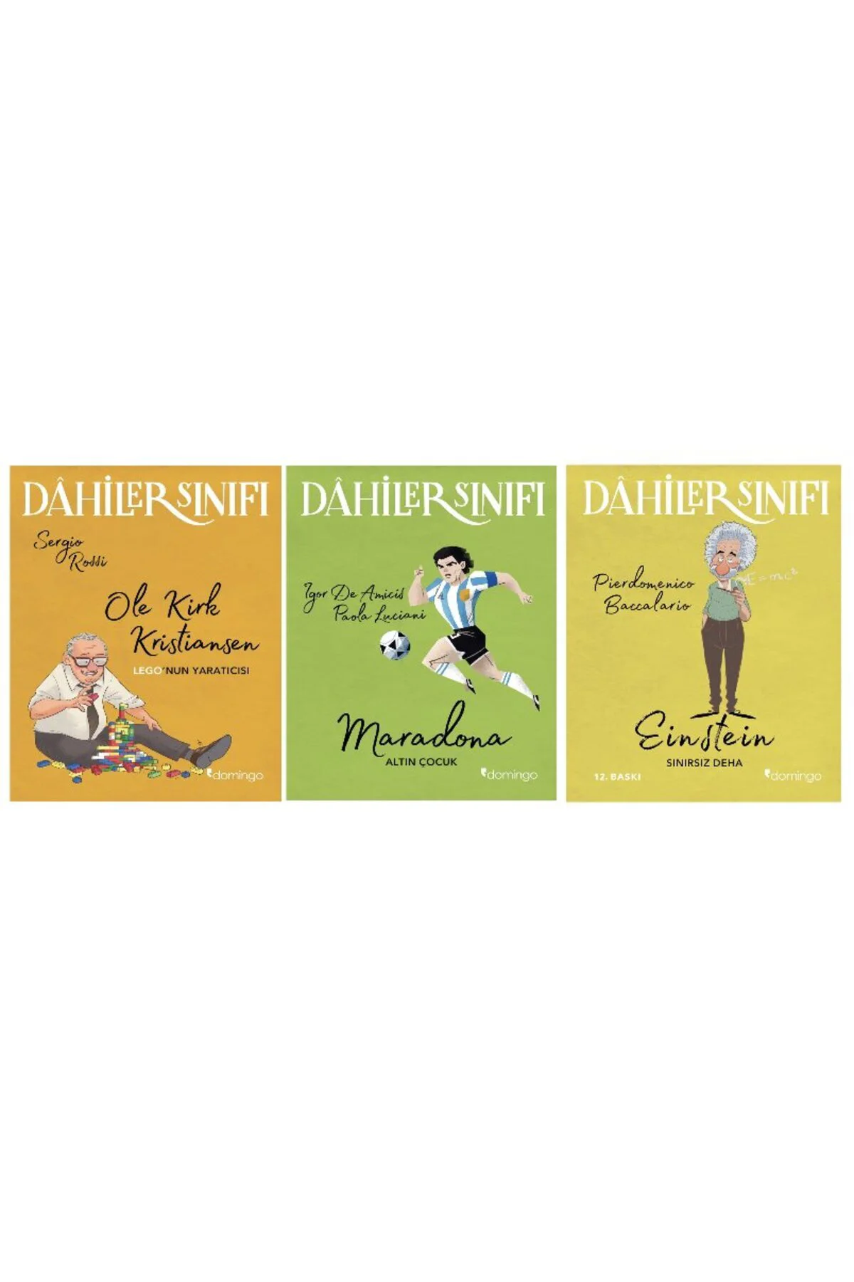 dahiler sinifi ole kirk kristiansen +maradona +einstein=(3kitap)