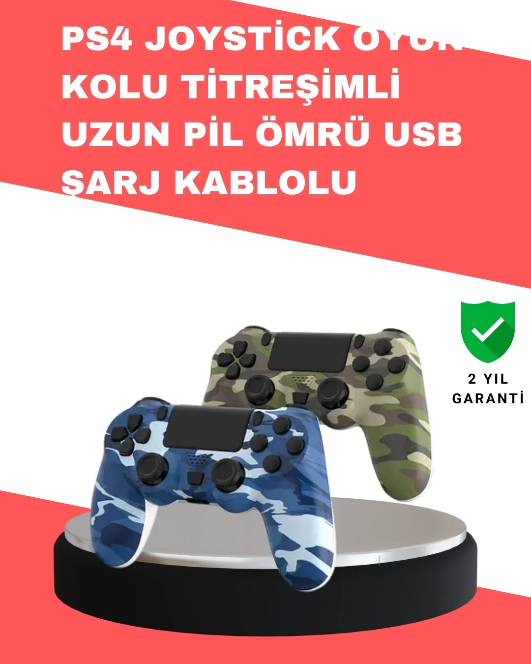 Dahili Hoparlör ve Kulaklık Girişli Oyun Kolu – Kişisel ve Ortak 