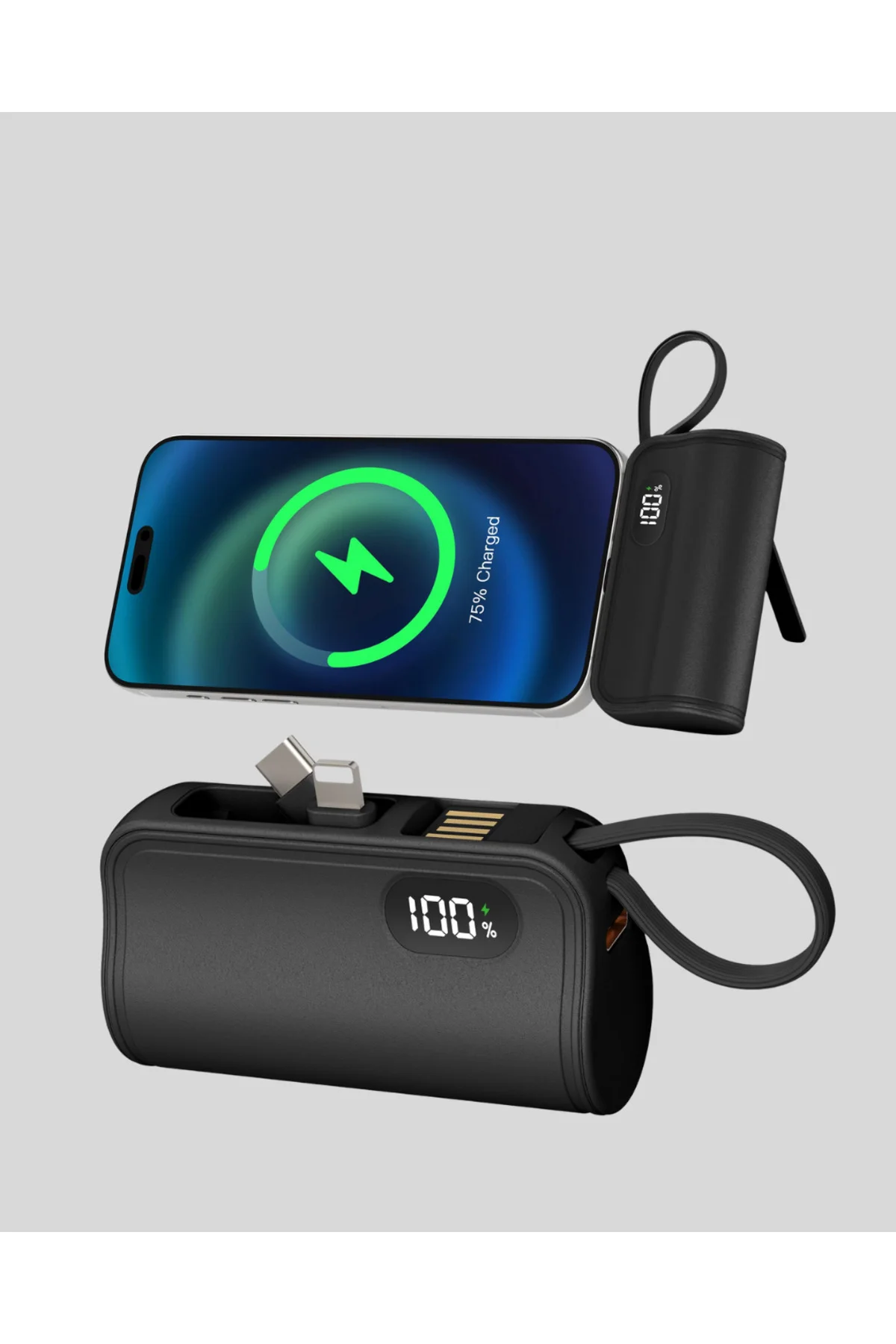 Dahili Type-C Konektörlü Mini 2000mAh Powerbank