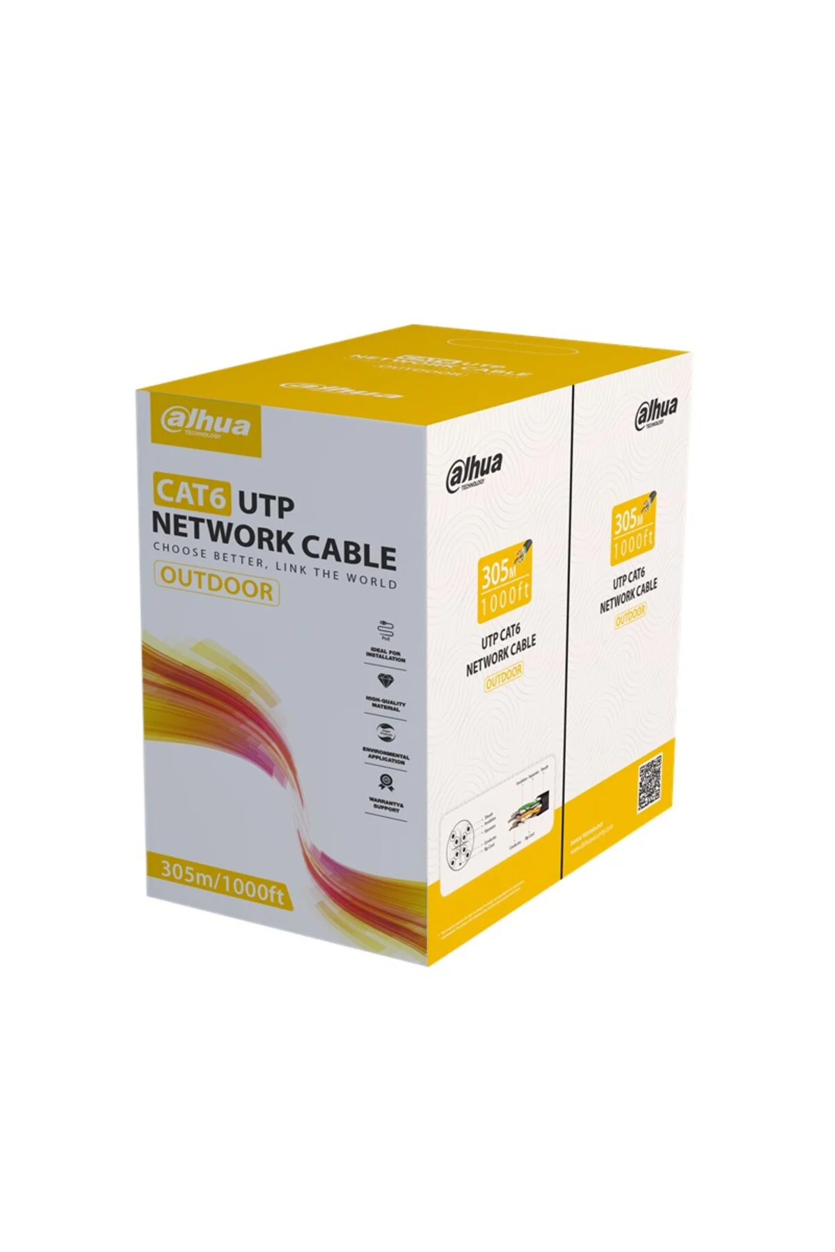 Dahua Dh-Pfm920-6Un U/Utp 305 Metre 24Awg Bakir Pe Siyah Renk Cat