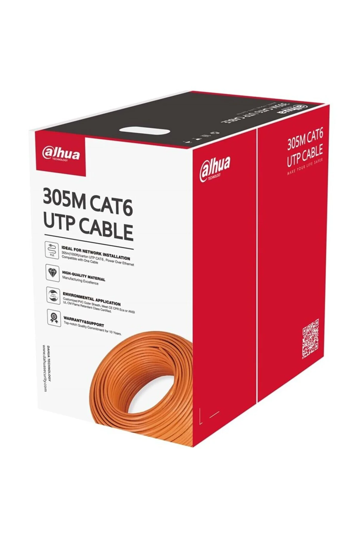 DAHUA PFM922I-6UN-C 305 METRE U/UTP 23AWG CCA TURUNCU RENK CAT6 K
