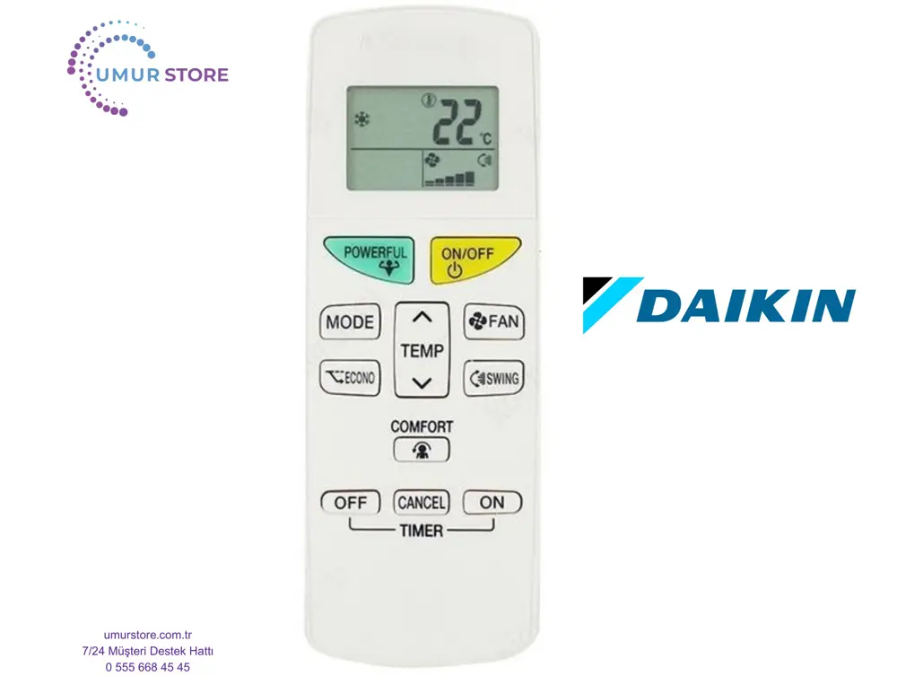Daikin FTXF60A5V1B Uyumlu Klima Kumandası Daikin FTXF60A5V1B Uyumlu Klima Kumandası