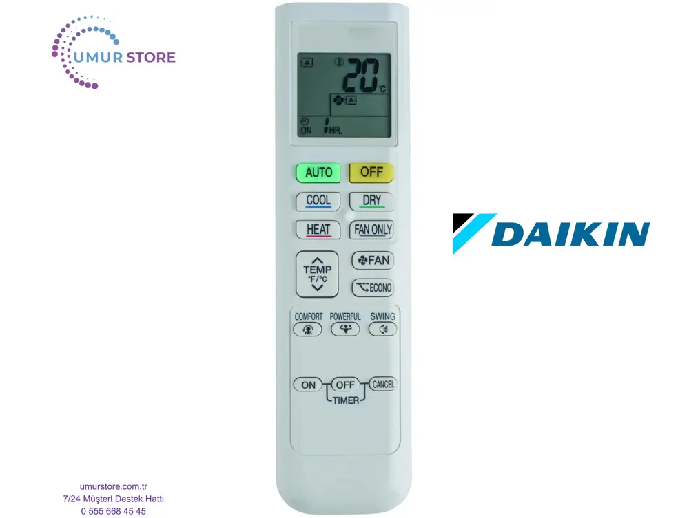 Daikin FTXF71A2V1B Uyumlu Klima Kumandası