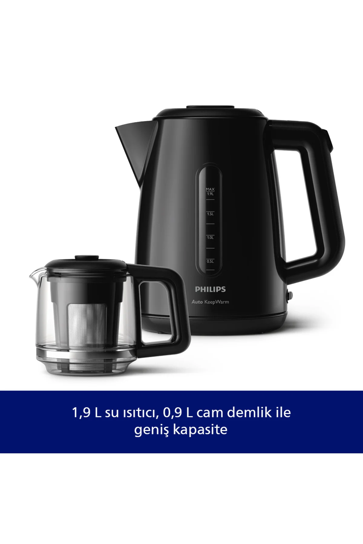 Daily Collection Çay Makinesi, 1700W, 1,9 Lt Su Isıtıcısı, Otomatik Sıcak Tutma, HD7301/00