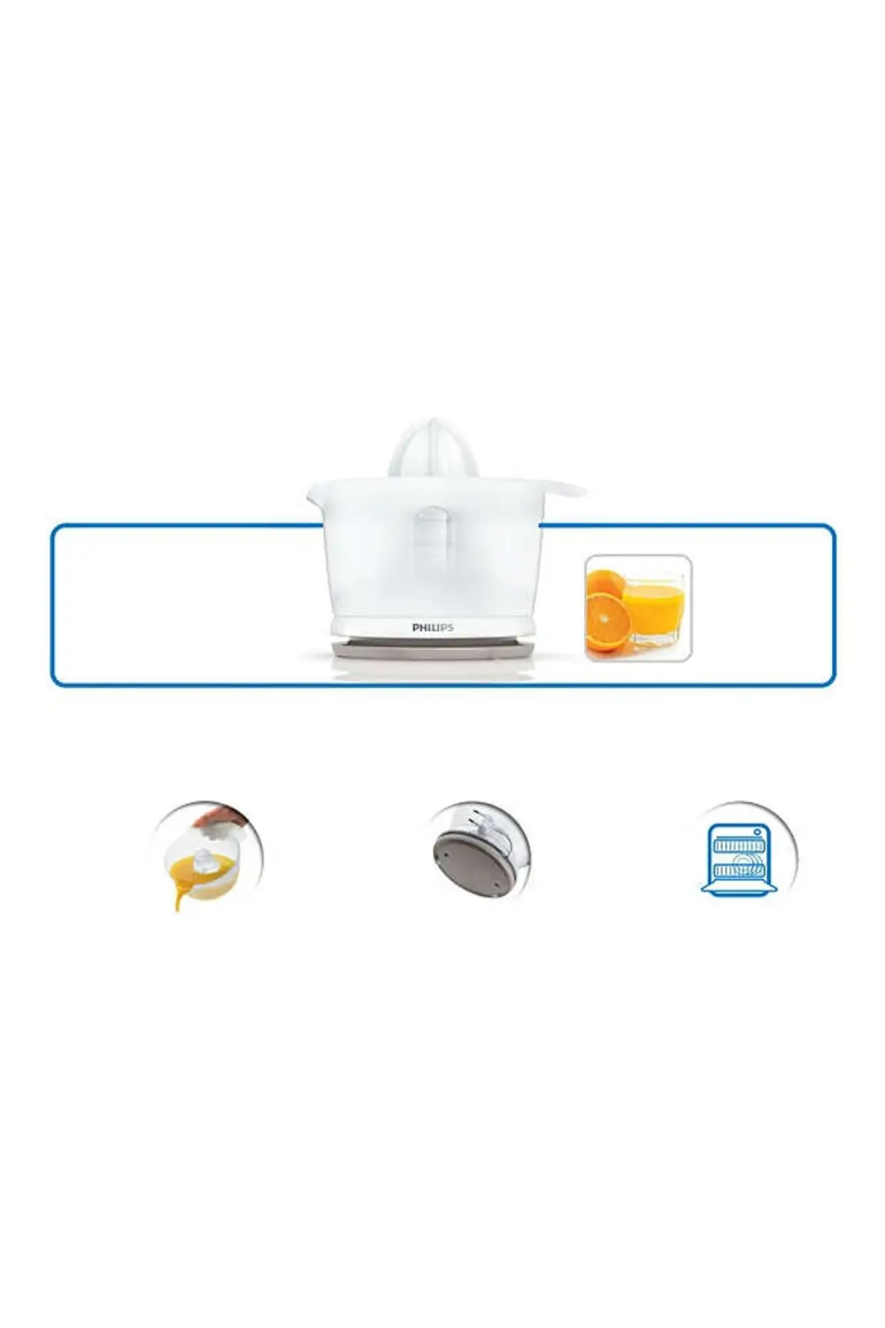 Philips Daily Collection Narenciye Sıkacağı, 25W, 500 Ml Sürahi, Otomatik