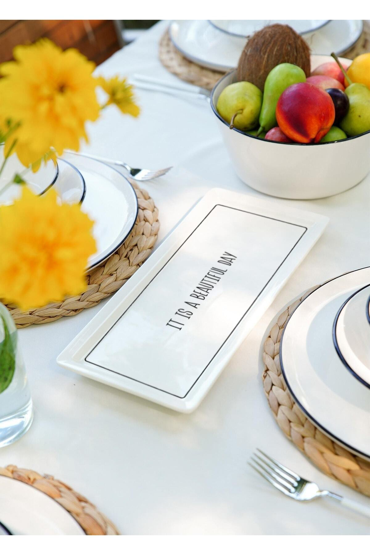 Daily Tunes Dikdörtgen Servis- 35x16cm DLY010