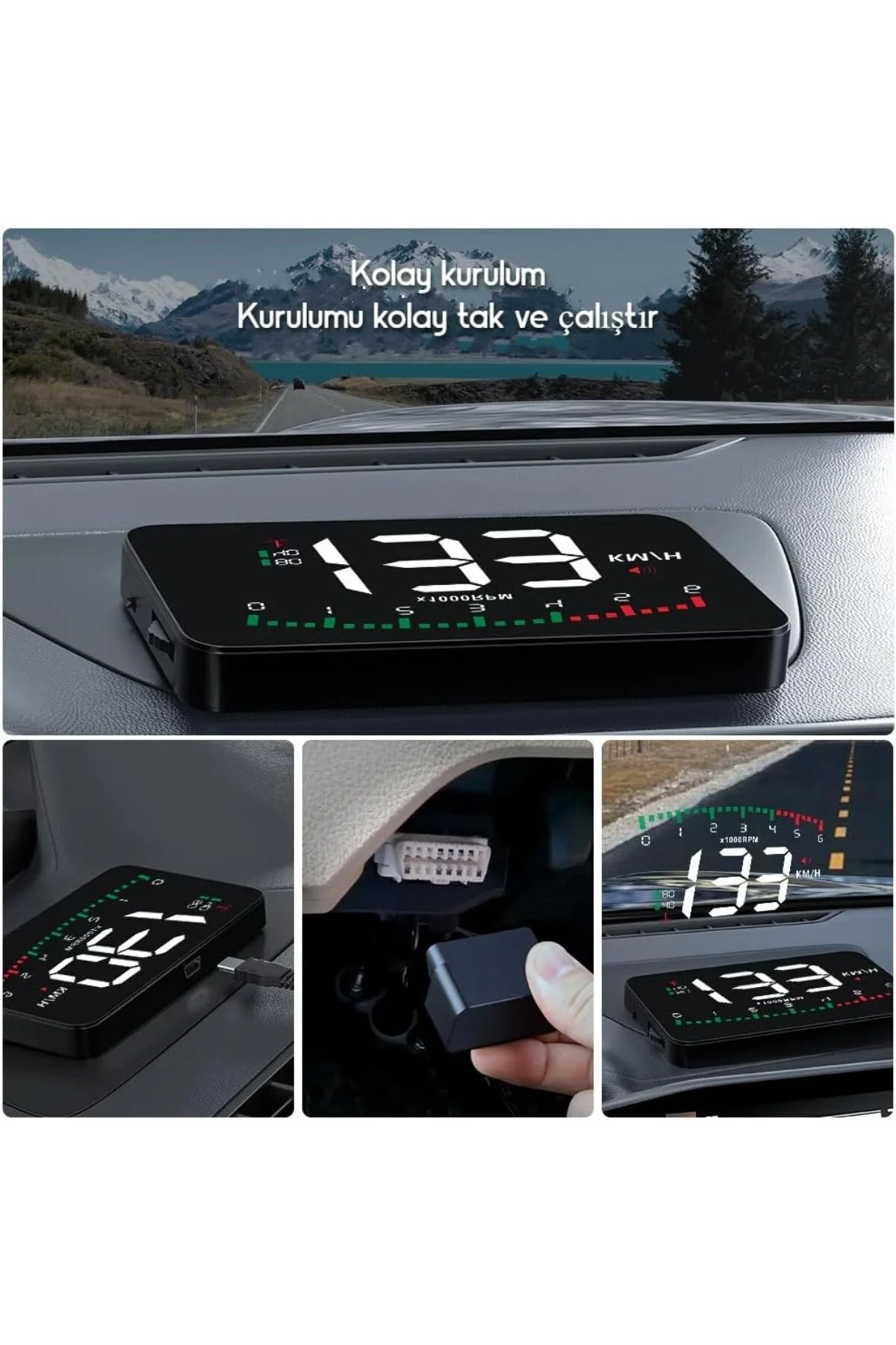 DailyTech G10 Otomatik Hud Ekran Araba Projektör Alarmı Hız Göste