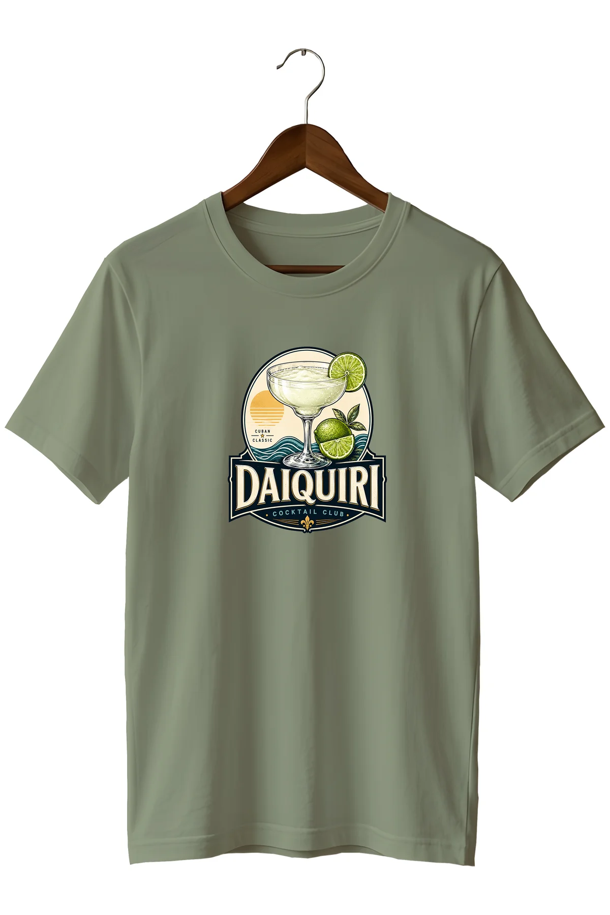 Daiquiri Cocktail Club Unisex Kokteyl Baskılı Regular Kalıp Bisiklet Yaka T-Shirt