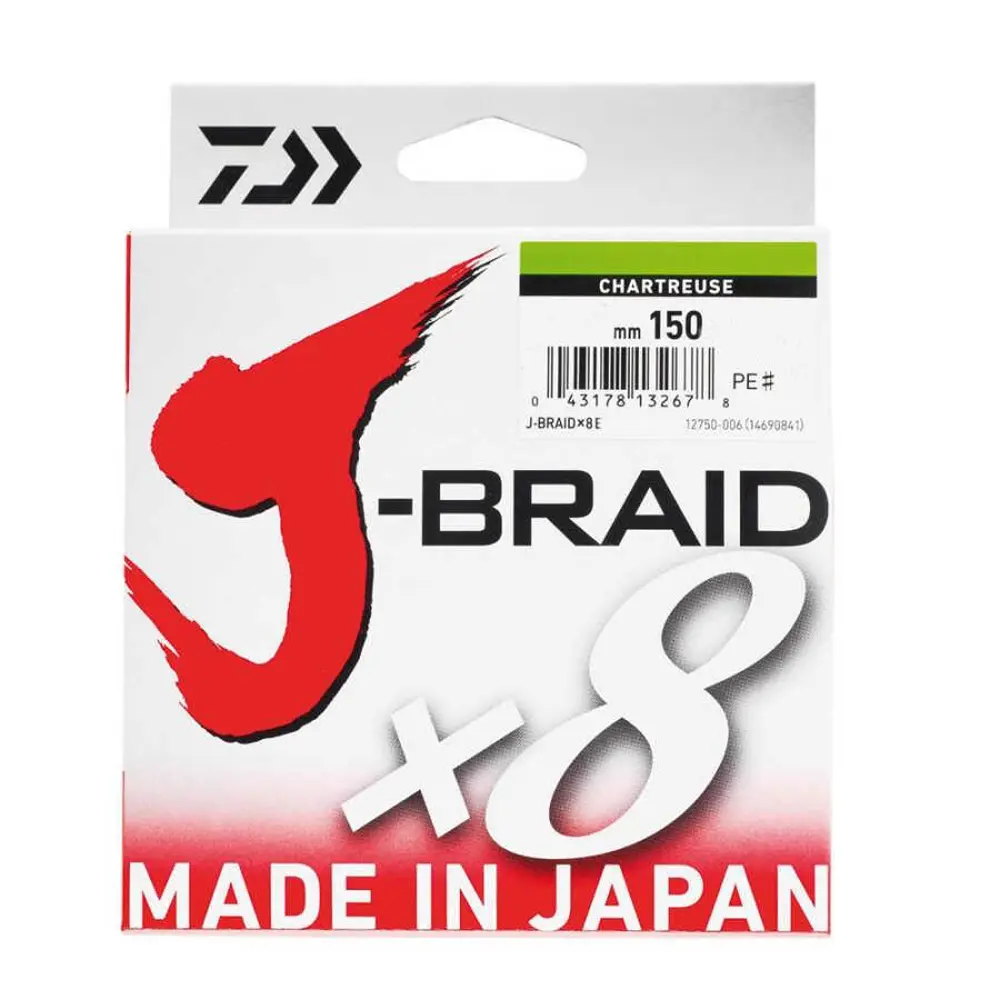 Daiwa J-Braid 150m 8x Açık Yeşil Örgü İp Misina
