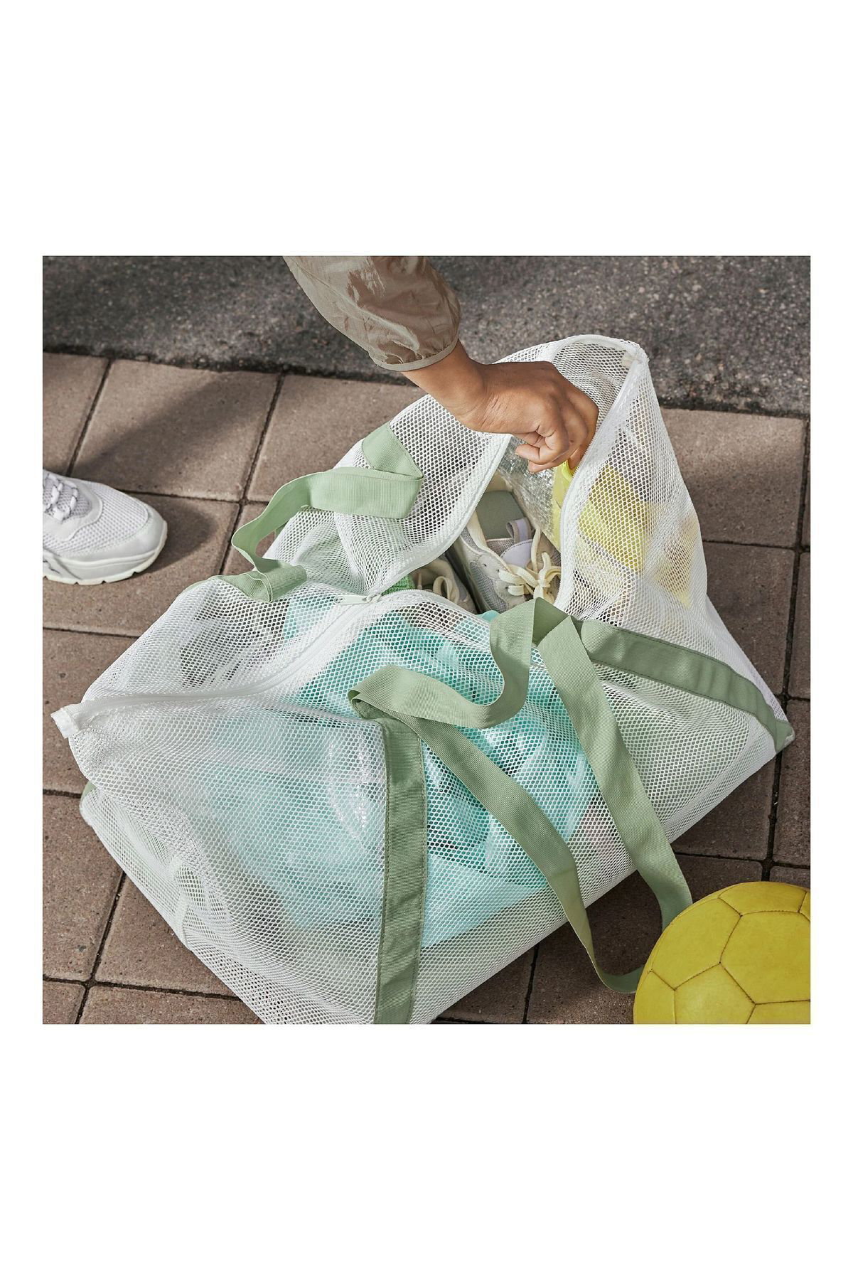 İkea Dajlien Çanta,  Beyaz, 50X36x39 Cm/40 Lt Plaj Spor Çantasi