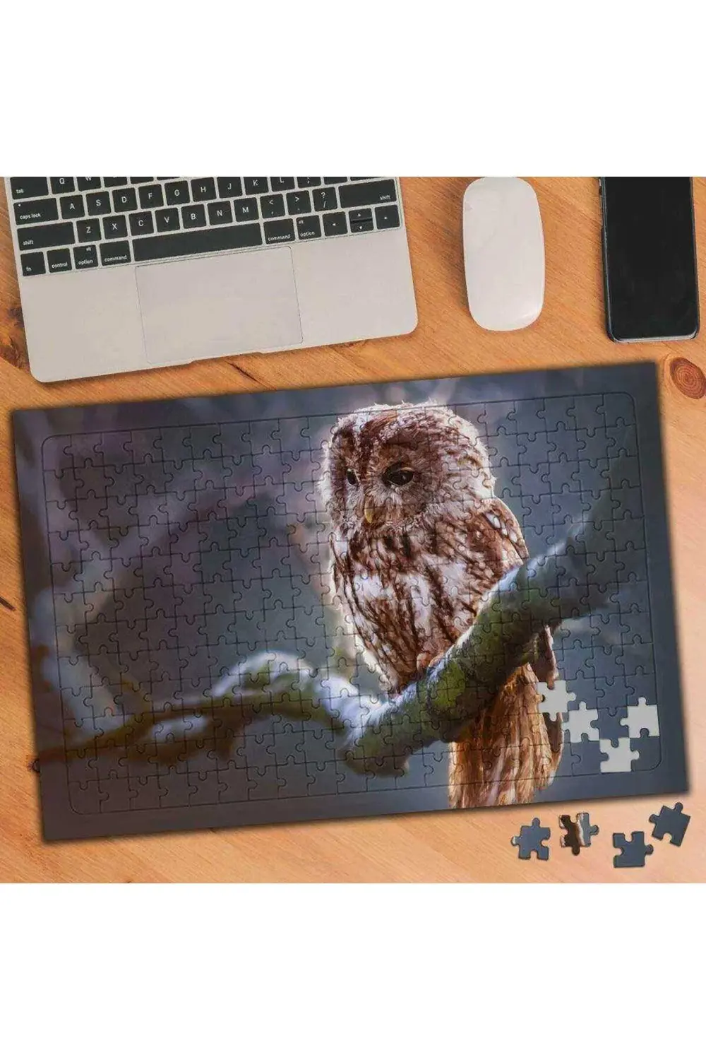Daldaki Baykuş 240 Parça Puzzle Yapboz-1834152