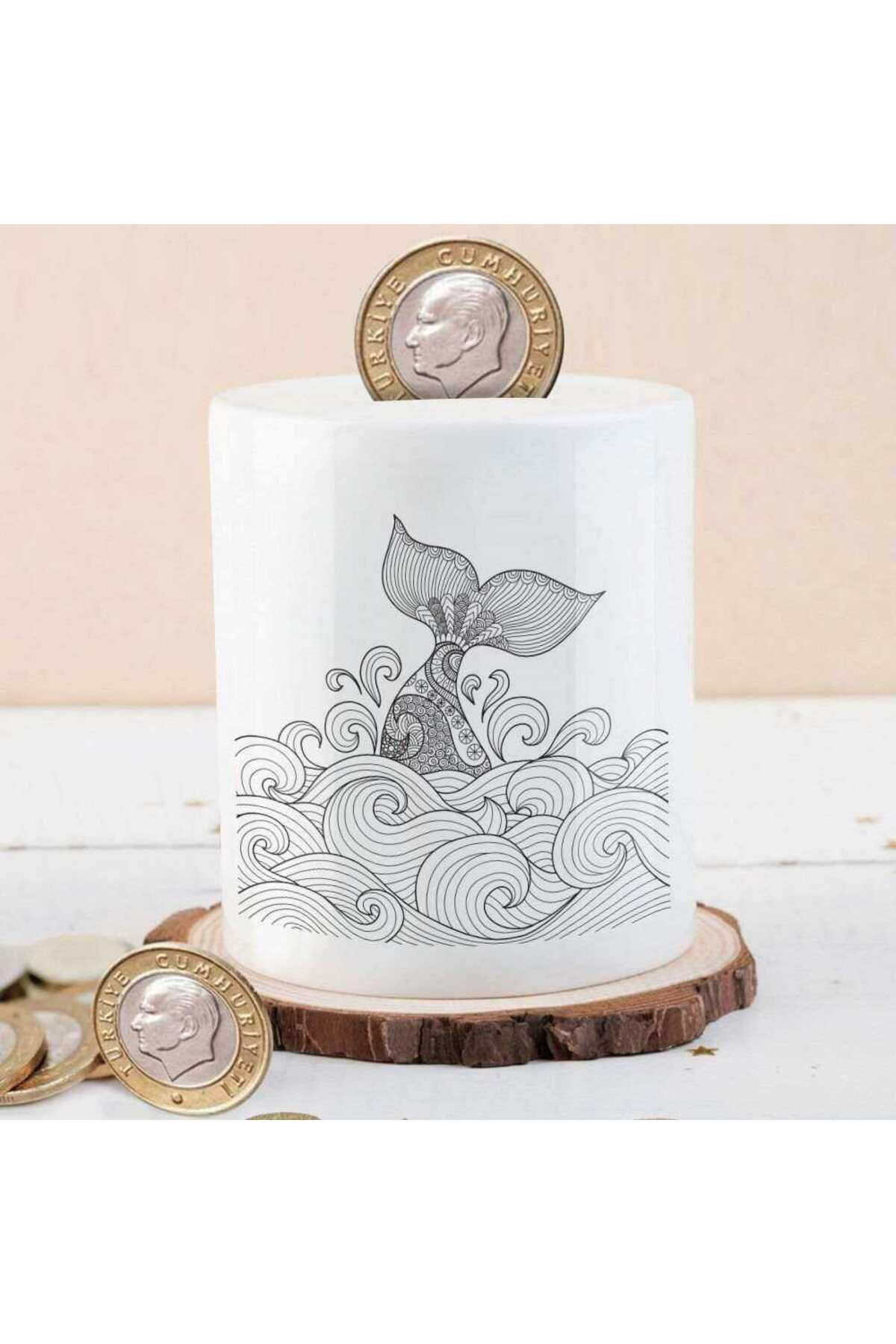 Cnpromosyon Dalgalar Arasindaki Balina Baliği Para Birikim Kumbarasi-133