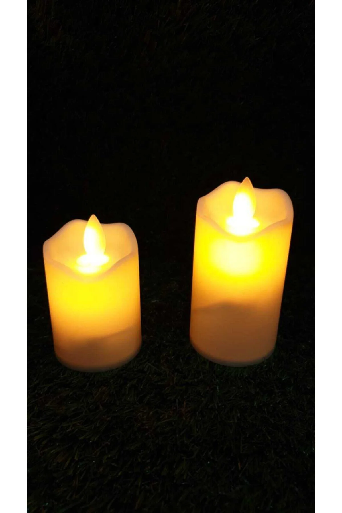 Dalgalı 2 Li Led Mum