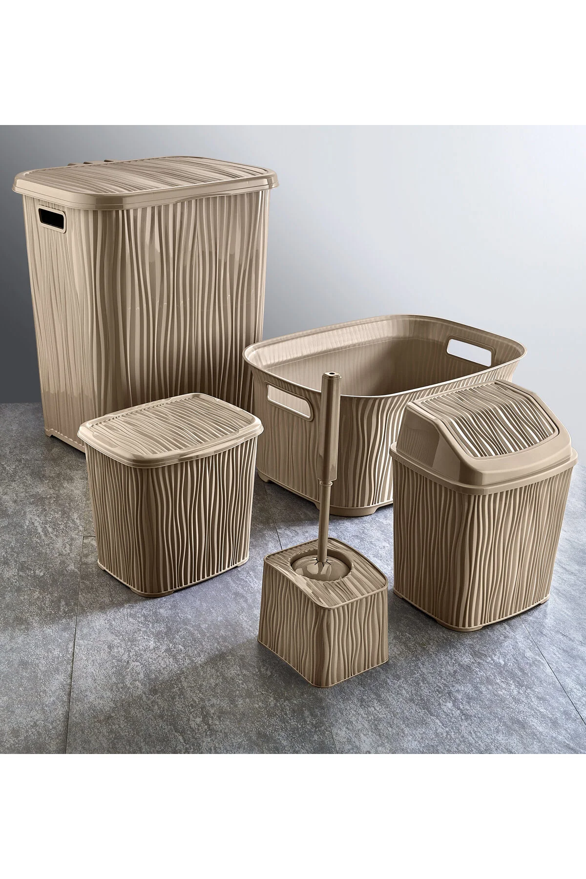 Dalgalı 5 Parça Banyo Seti