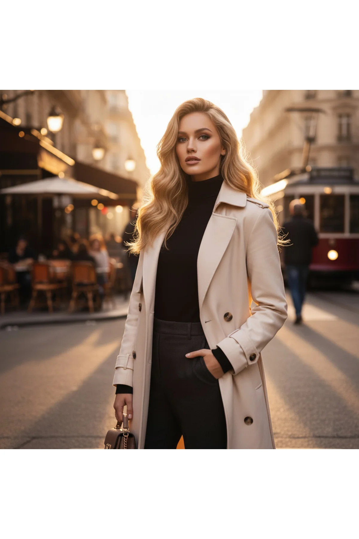 Dalgalı Front Lace Gerçek Tül Peruk / Altın Karamel / 60/65cm