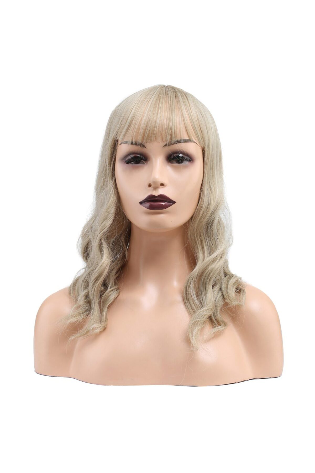 Lina Life Dalgalı Kısa Perçemli Fiber Sentetik Peruk / Balköpüğü / Platin R