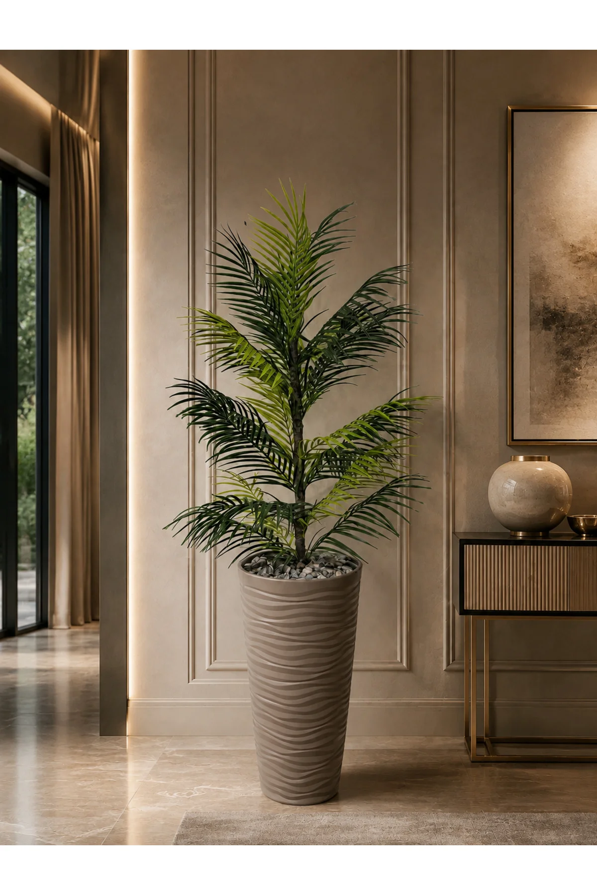 Dalgalı Saksılı Büyük Boy Dekoratif Yapay Areka / Palmiye Ağacı (170 cm) Fiyatı, Yorumları ve Özellikleri