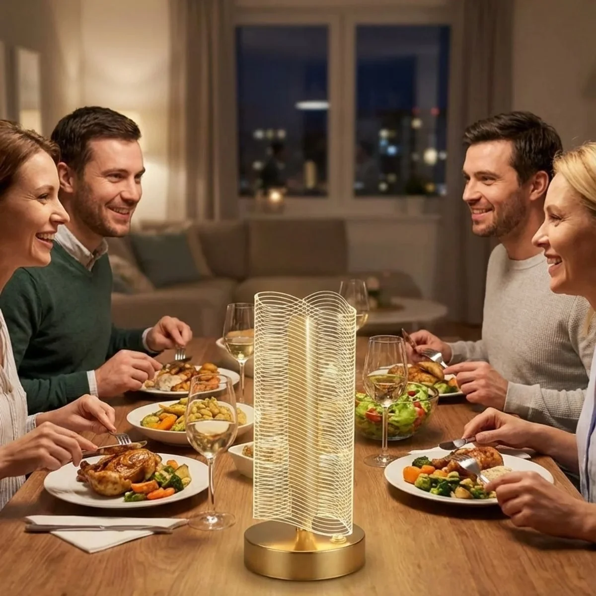 Dalgalı Silindirik Kristal Çizgili Model Led Masa Lambası – Gold Tabanlı, Dokunmatik, 3 Renk Işık Modlu, Şarjlı Modern Dekoratif Gece Lambası Bx40 Fiyatı, Yorumları ve Özellikleri