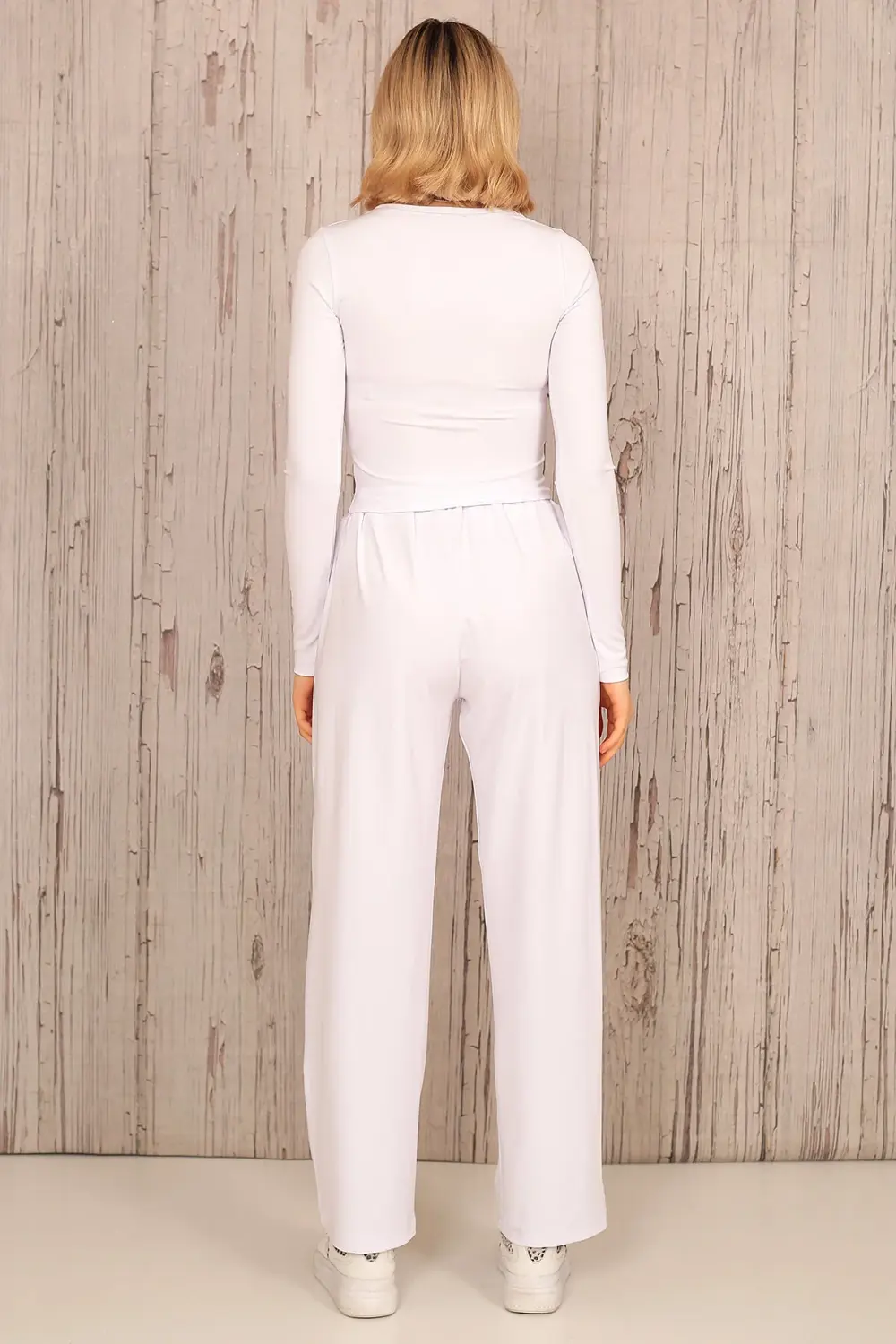 Dalgiç Kumaş Kadın Likralı Croplu Takım