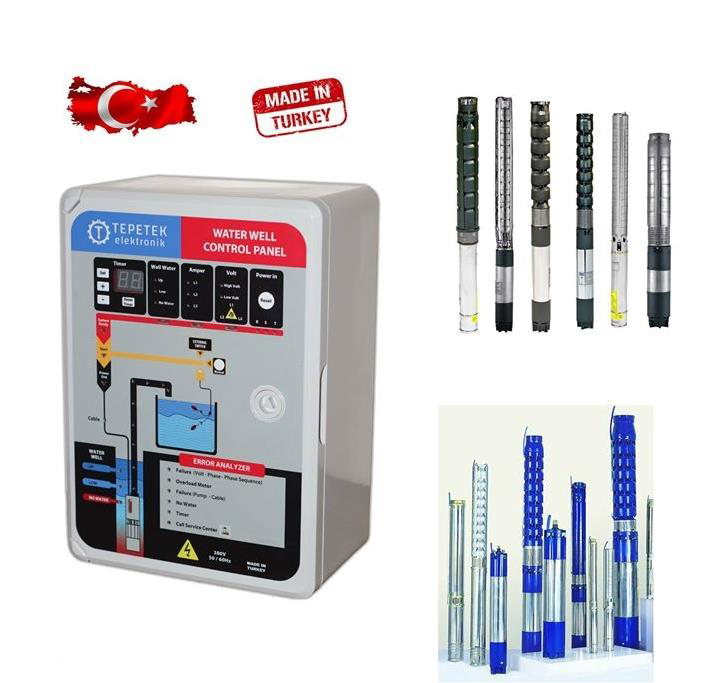 Dalgıç Pompa Elektronik Kontrol Panosu 0,18-5 Kw Trifaze