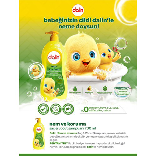 Dalin Şampuan Nem Ve Koruma Pompalı 700 Ml