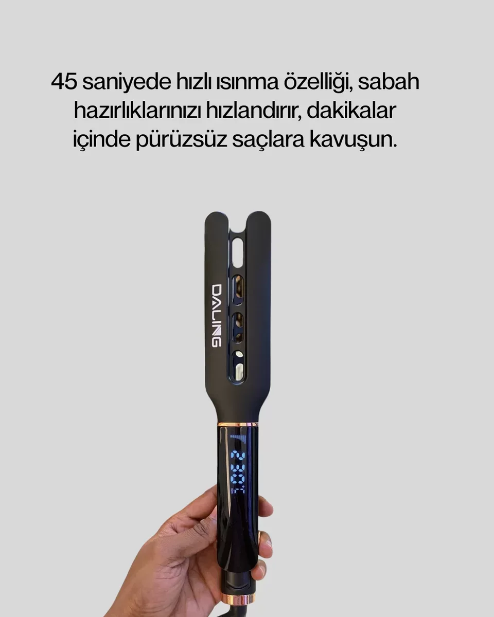 Daling Profesyonel Saç Düzleştirici Seramik Yüzey - Tüm Saç Tipleri İçin Yeni Nesil