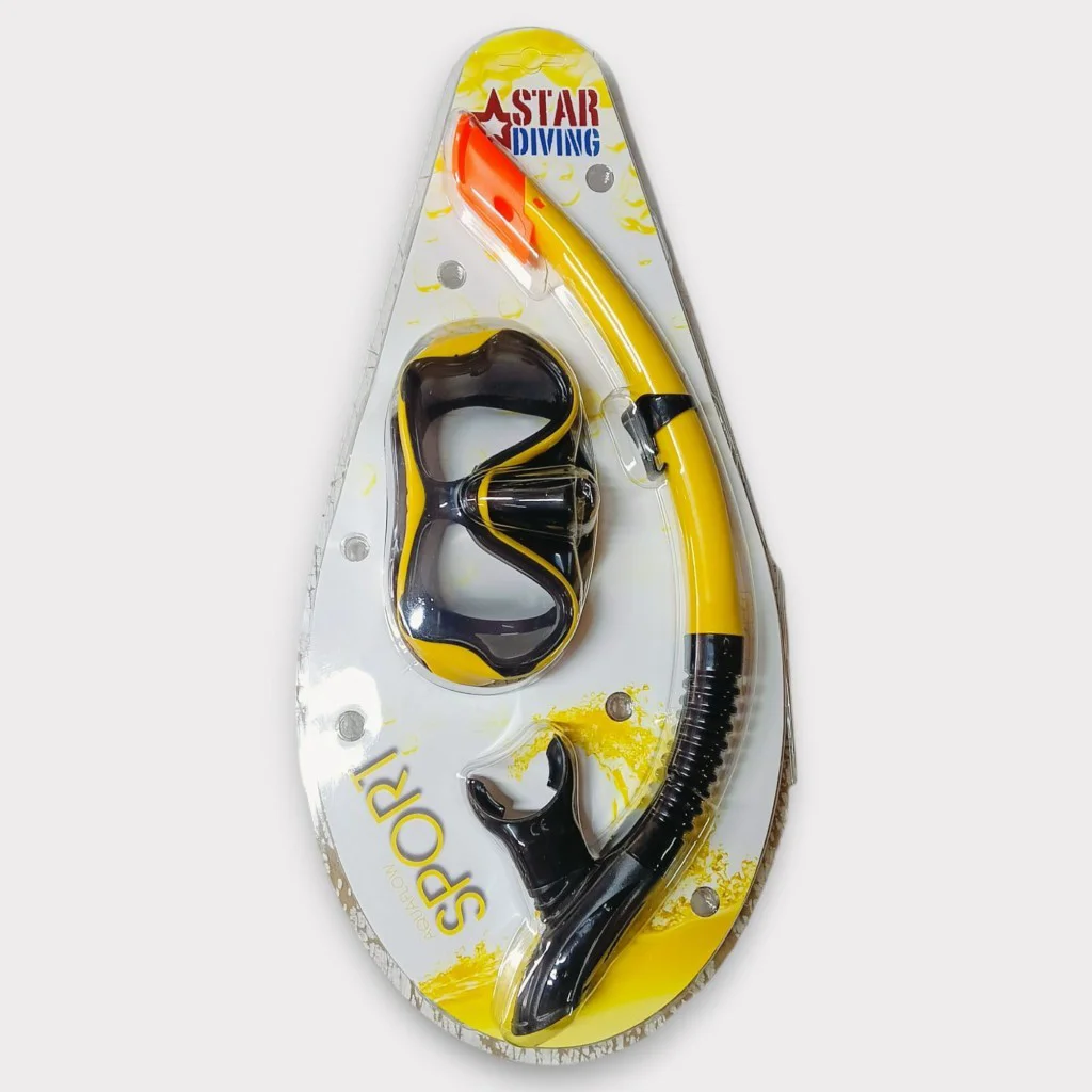 Dalış Maskesi ve Snorkel Yetişkin - 51715-SARI - 1 ADET