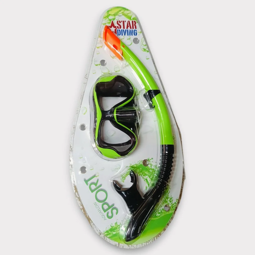 Dalış Maskesi ve Snorkel Yetişkin - 51714-YEŞİL - 1 ADET