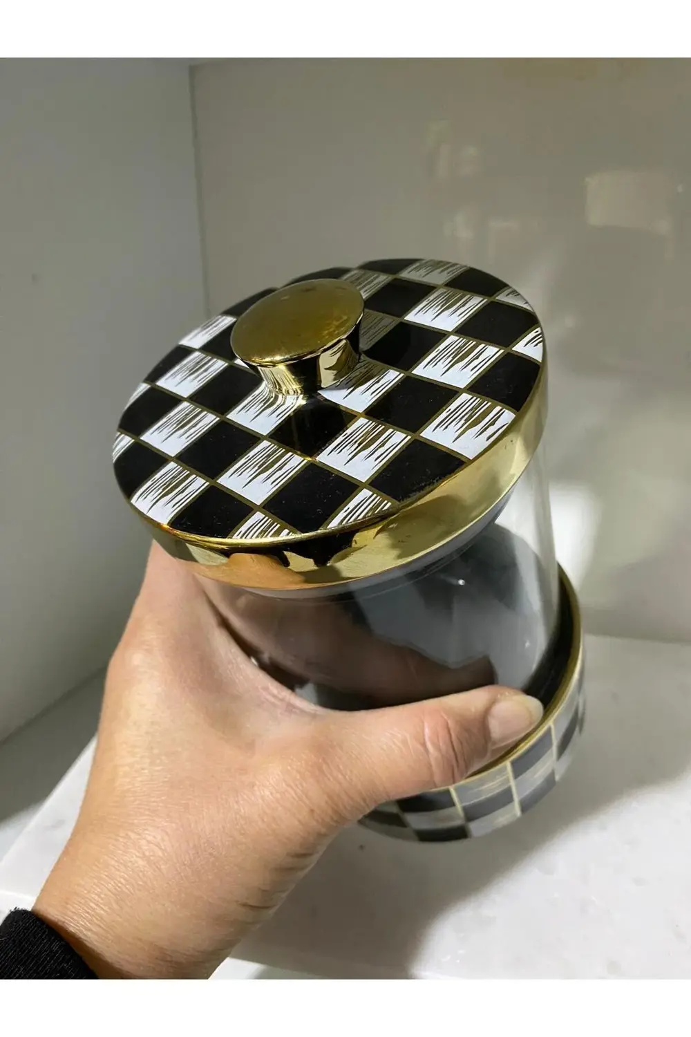 Dama Desenli Baharat Kavanozu 20X14,5CM