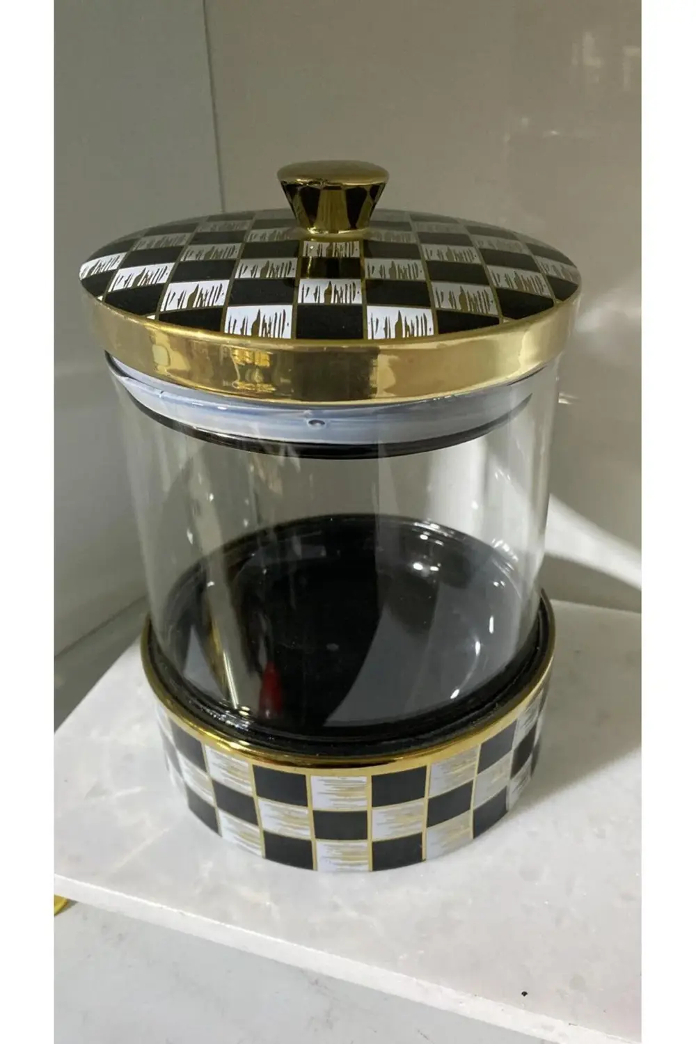 Dama Desenli Baharat Kavanozu 20X14,5CM