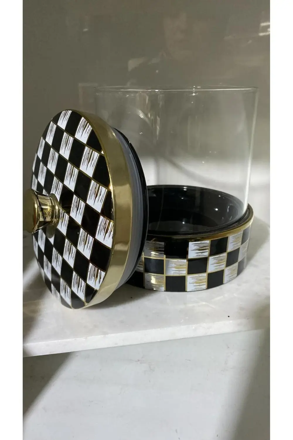 Dama Desenli Baharat Kavanozu 20X14,5CM