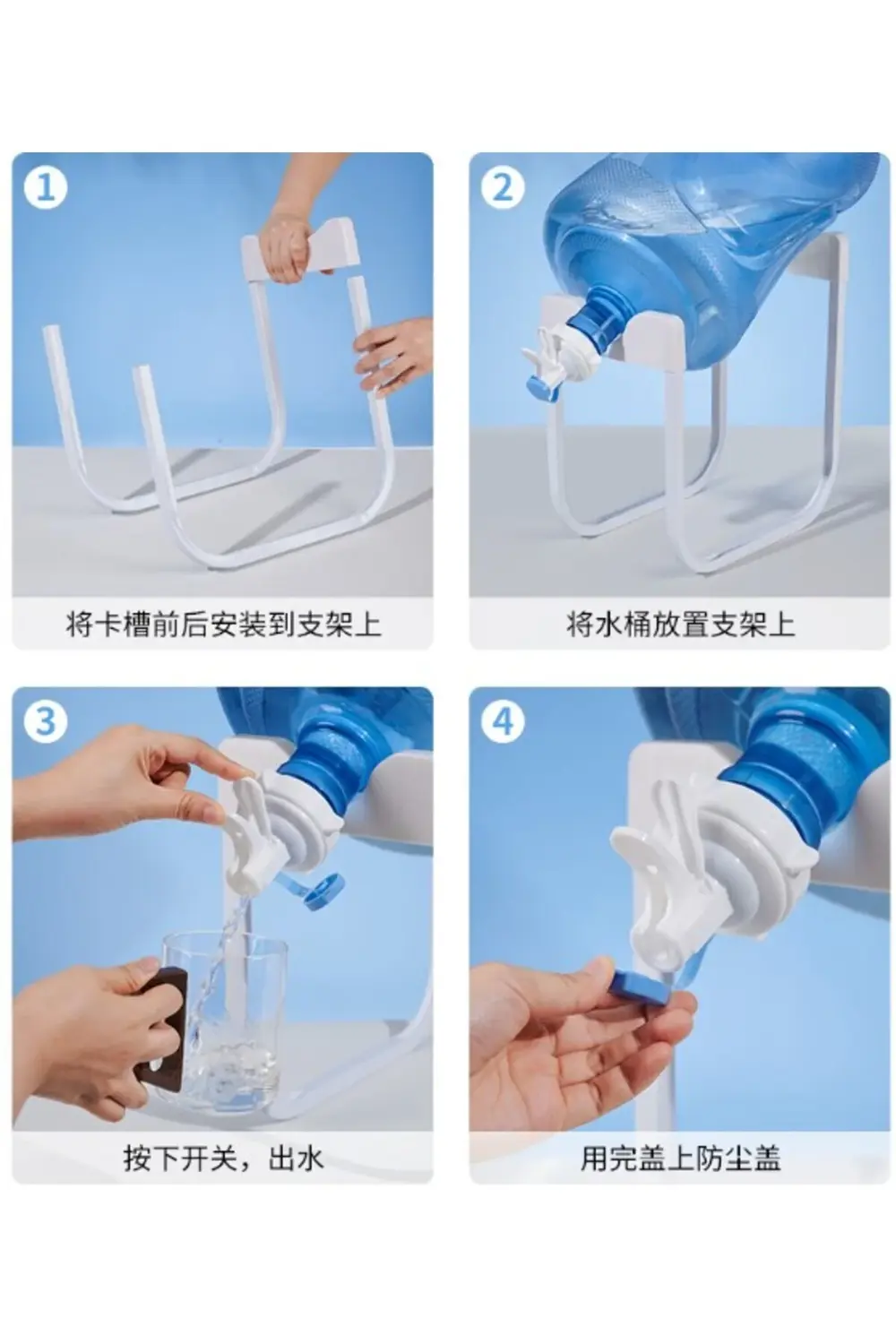 Damacana Musluk Başlığı ve Metal Ayak Stand Seti