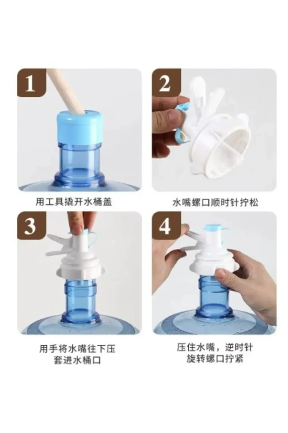 Damacana Musluk Başlığı ve Metal Ayak Stand Seti