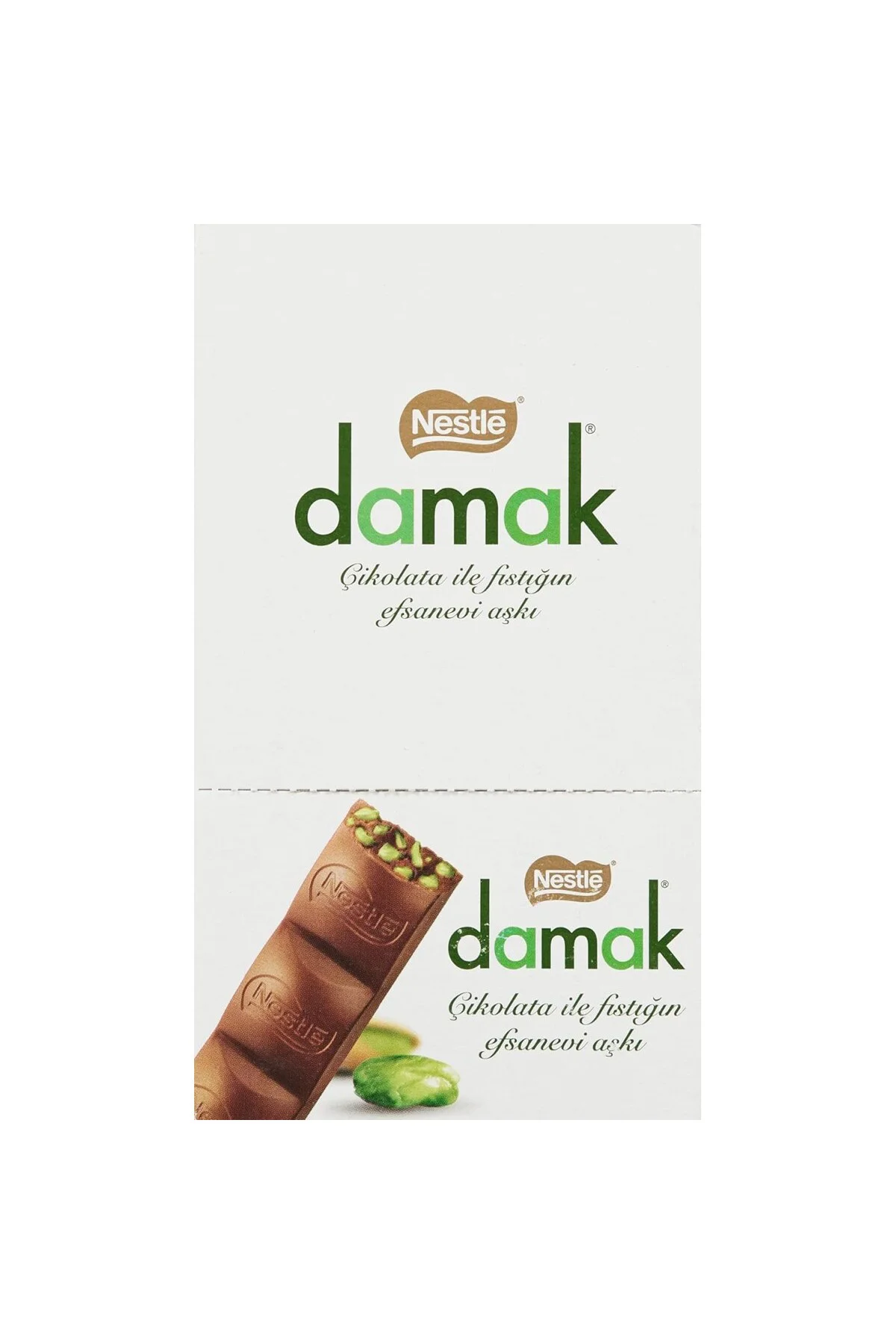 Damak Antep Fıstıklı Sütlü Çikolata Stick, 18 g x 12 Adet