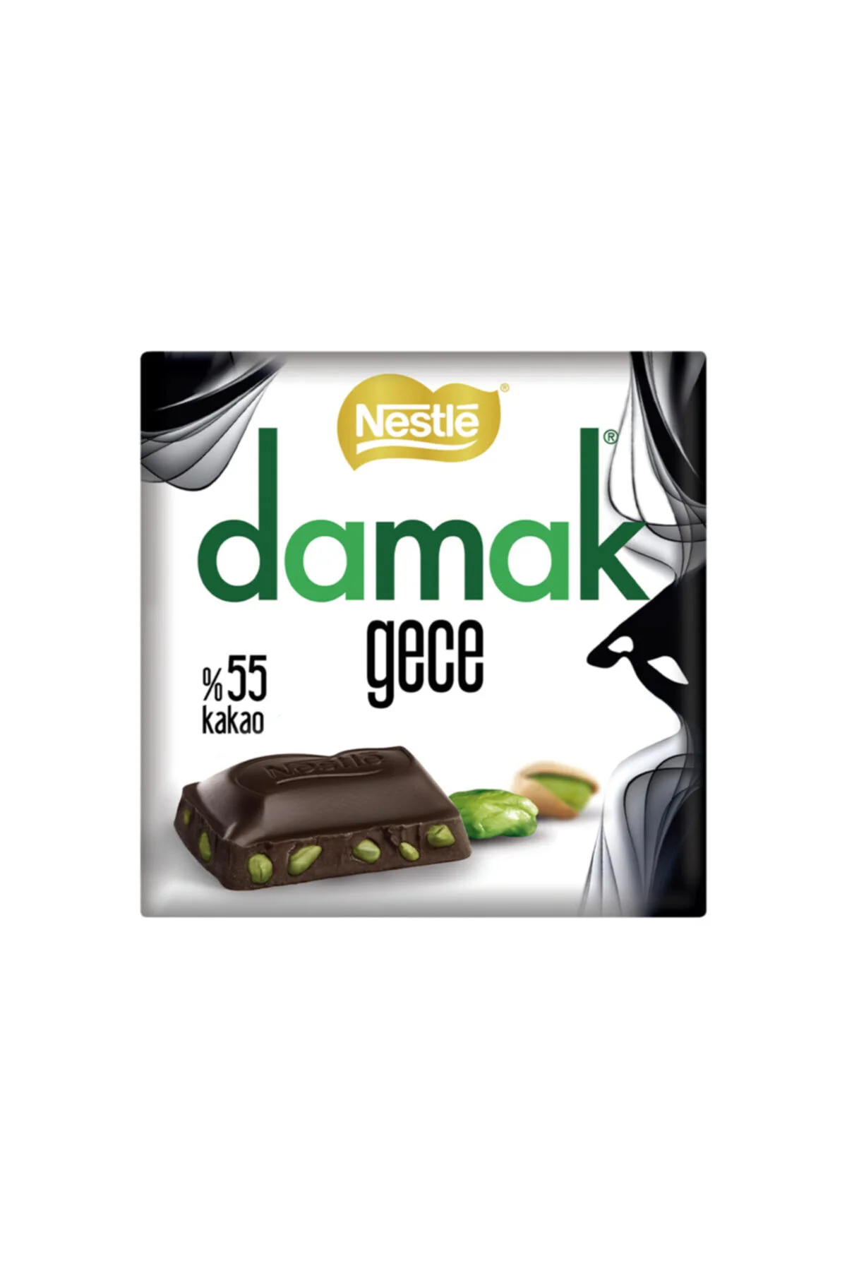 Damak Gece Antep Fıstıklı Bitter Çikolata 60 Gr 6'lı Paket