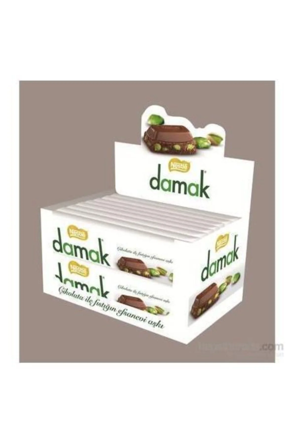 Damak Inci Baton 30 gr 12 Adet Beyaz Antep Fıstıklı Çikolata