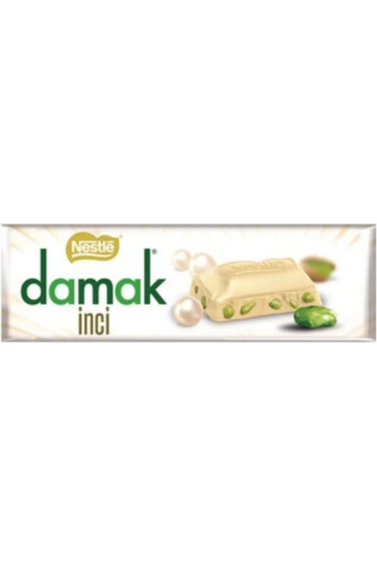 Damak Inci Baton 30 gr 12 Adet Beyaz Antep Fıstıklı Çikolata