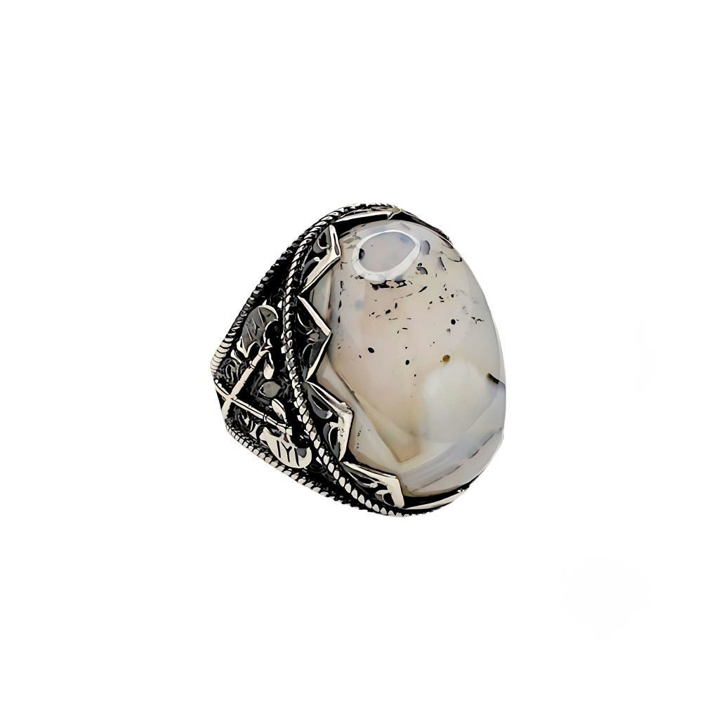 Gevheranss Damarli Akik Taşli Erkek Yüzüğü 230047496G15y